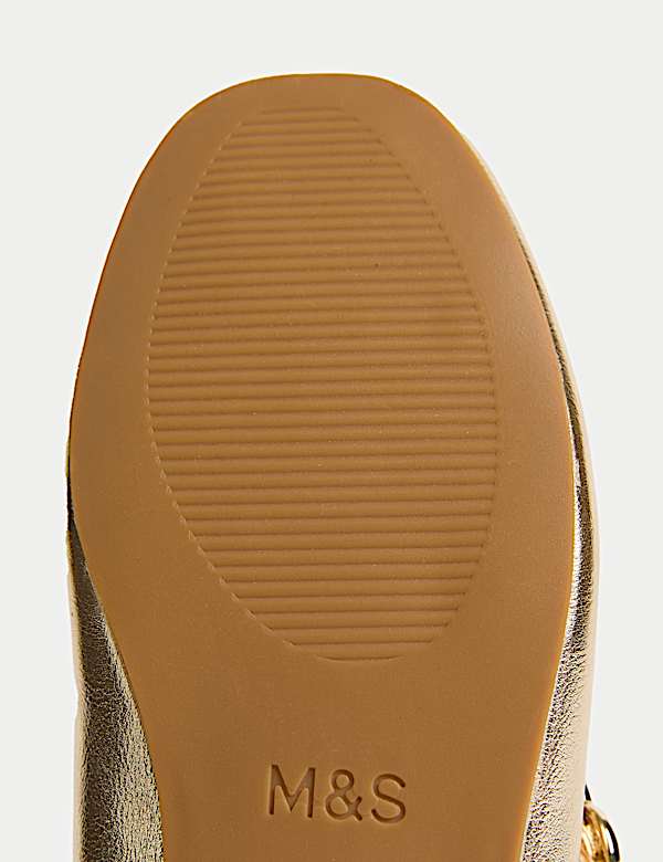 Kids' Patent Scallop Trim Ballet Pumps (4 Small - 2 Large) - GR