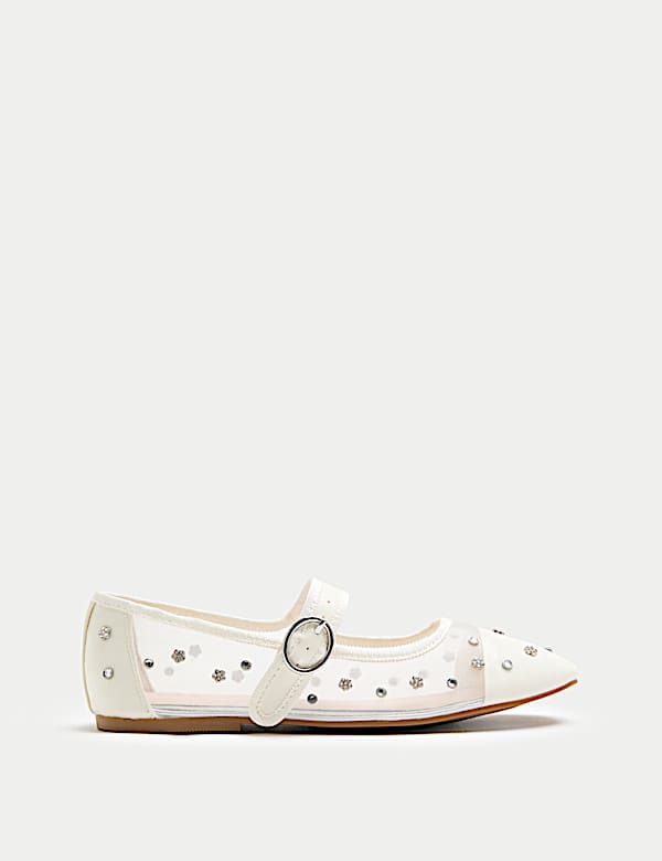 Kids' Diamanté Ballet Pumps (10 Small - 4 Large) - AL