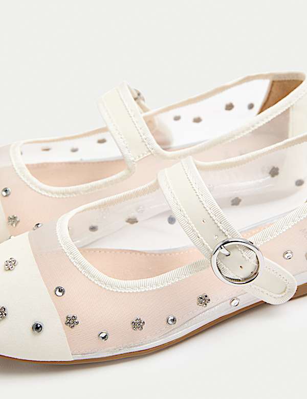 נעלי בלרינה עם יהלומים לילדות (10 סמול - 4 לארג') - IL