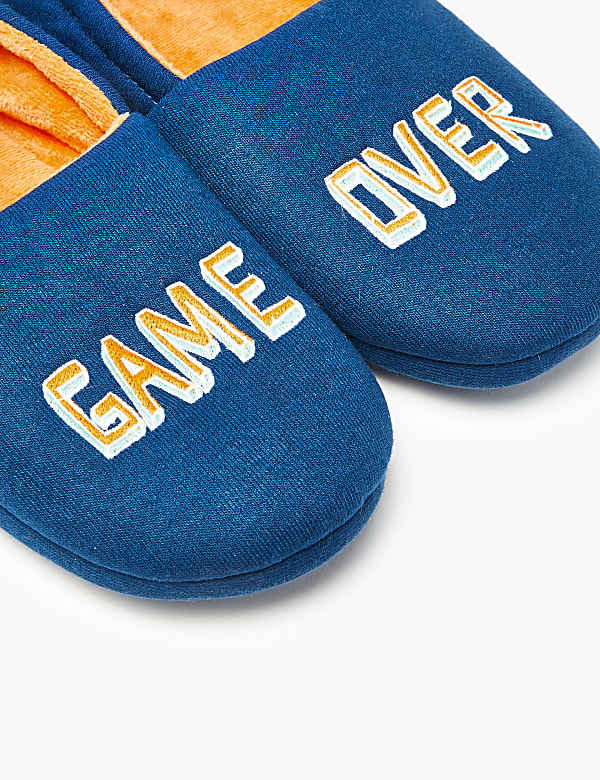 Kids’ Game Over Fleece Slippers
