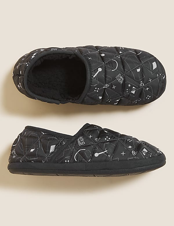 Kids' Slip-on Gamer Slippers (13 Small - 7 Large)