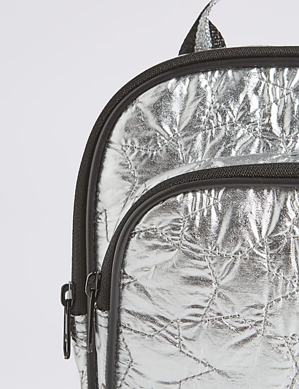 Metallic Star Pattern Mini School Backpack