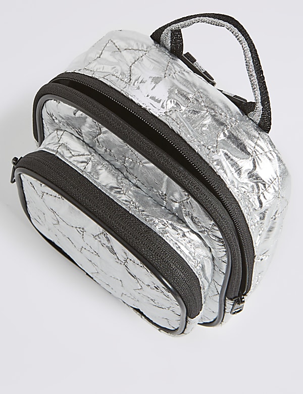 Metallic Star Pattern Mini School Backpack