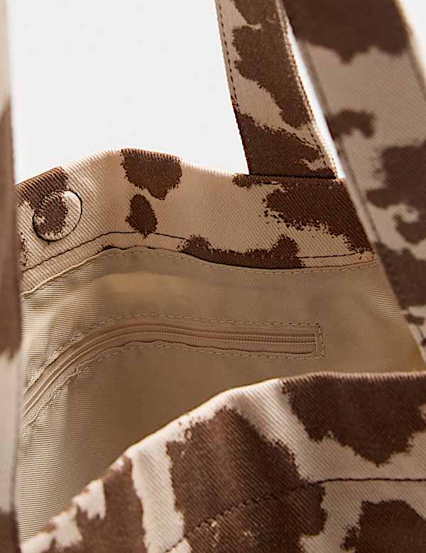 תיק רחב עם הדפס פרה לילדות - IL