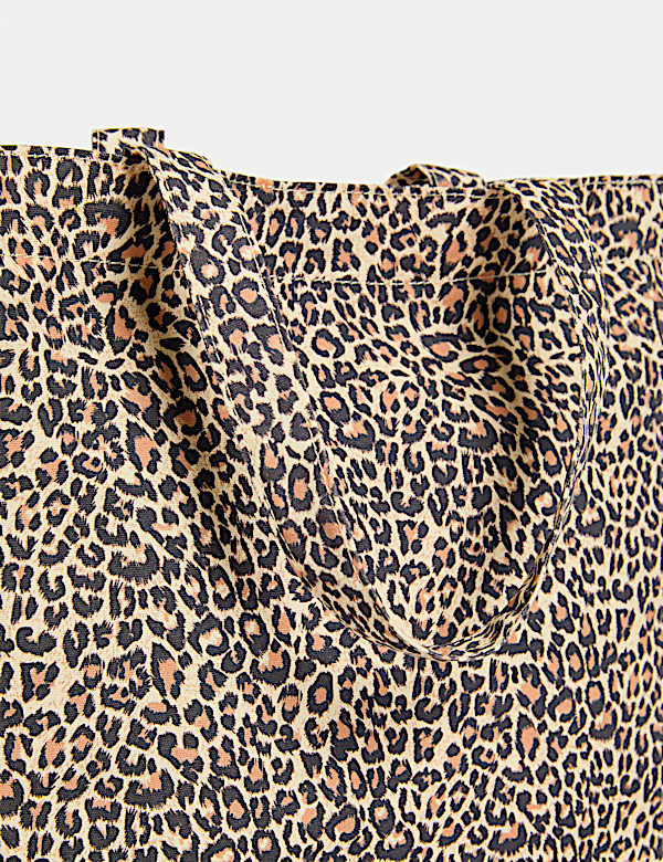 תיק רחב מנומר מכותנה טהורה לילדות - IL