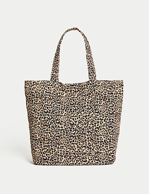 תיק רחב מנומר מכותנה טהורה לילדות - IL