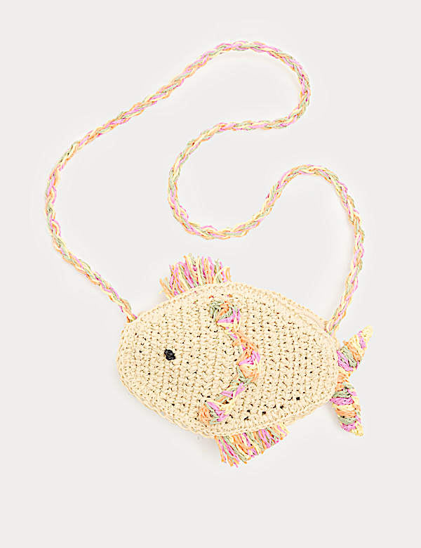 Kids' Raffia Fish Cross Body Bag - EE