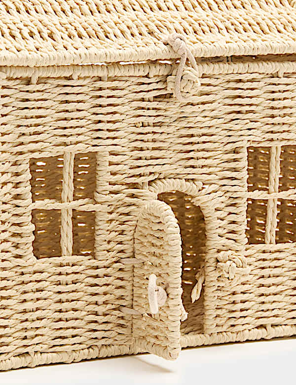 Baby House - Tas van stro met poppenhuisje - NL