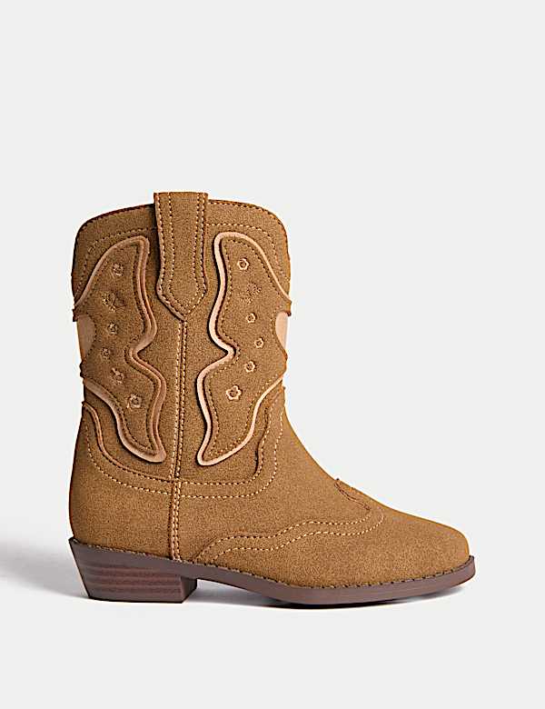 מגפי זמש עד אמצע השוק לילדים (4 סמול - 6 לארג') - IL