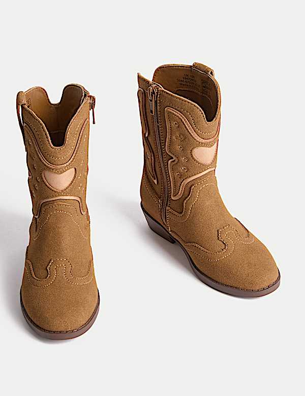 מגפי זמש עד אמצע השוק לילדים (4 סמול - 6 לארג') - IL