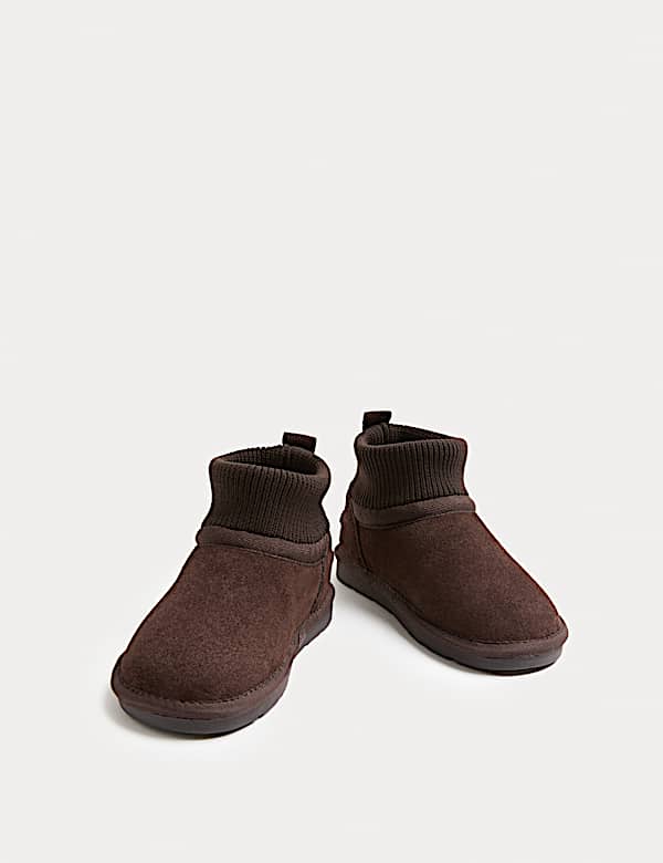 Kids' Suede Pull-On Ankle Boots (4 Small - 6 Large) - GR