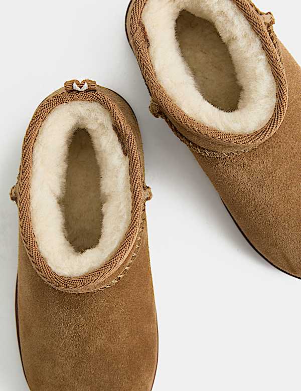 Kids' Suede Warm Lined Pull On Boots (4 Small - 6 Large) - PT