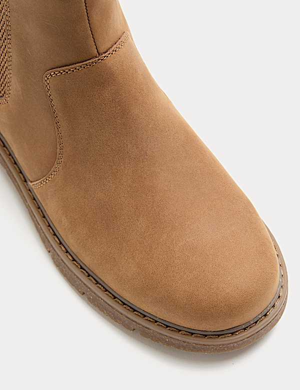 Kids' Leather Plain Chelsea Boots (4 Small - 7 Large) - GR