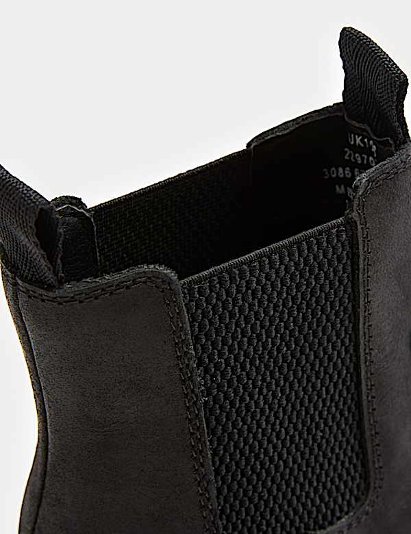 Kids' Leather Plain Chelsea Boots (4 Small - 7 Large) - CZ