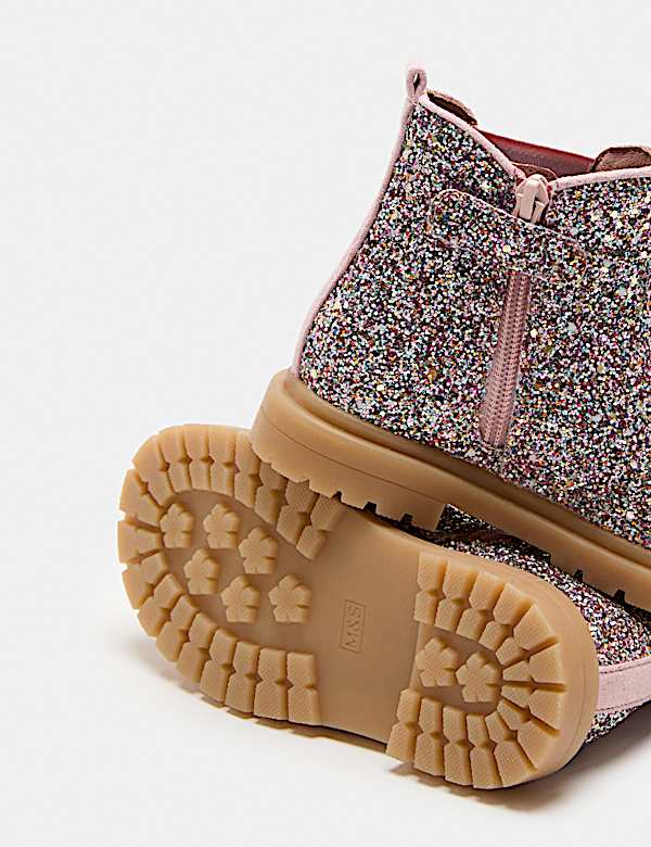 Kids' Glitter Chelsea Boots (4 Small-2 Large) - IT