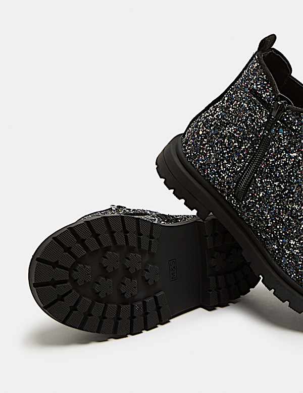 Kids' Glitter Chelsea Boots (4 Small-2 Large) - CA