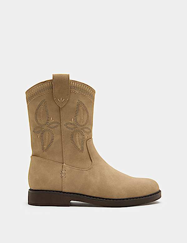 Bottes Western enfant hauteur mi-mollet &agrave; talons compens&eacute;s (du 20,5 au 39,5) - CA