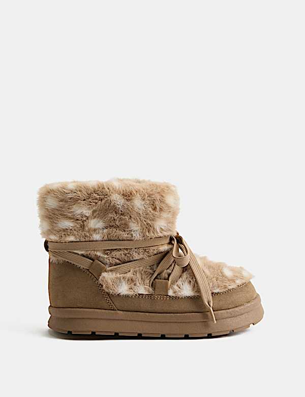 Doe Faux Fur Fashion Snow Boots (4 Small - 6 Large) - LU
