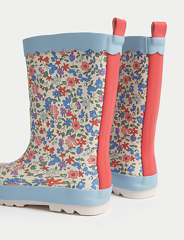 Kids' Floral Wellies (4 Small - 2 Large) - PL