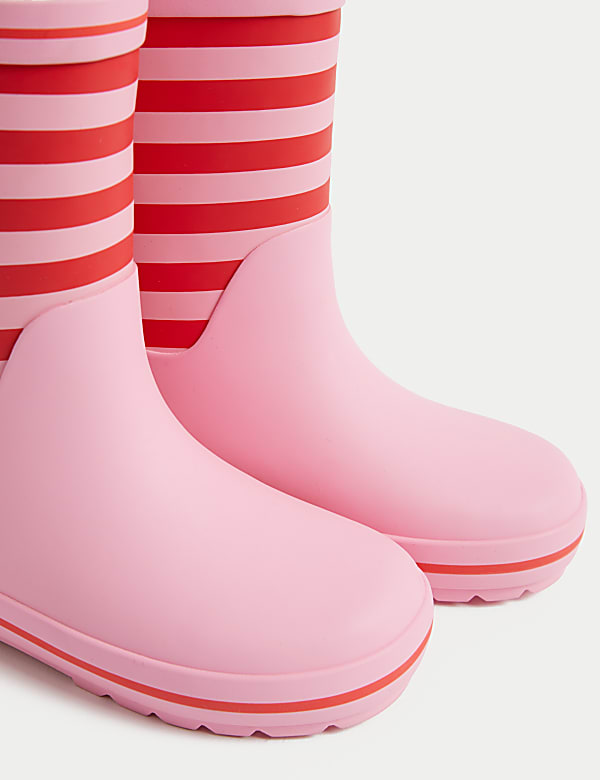 Sepatu Bot Hujan Motif Garis Untuk Anak-Anak (4 Kecil - 6 Besar) - ID