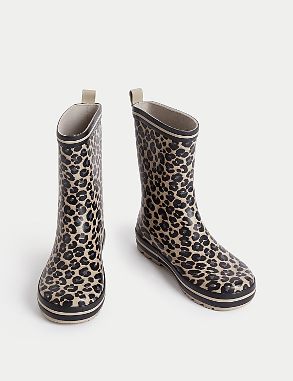 Kids’ Leopard Print Wellies (4 Small - 6 Large) - DK