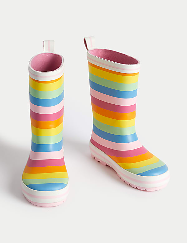 Kids' Striped Wellies (4 Small - 6 Large) - US