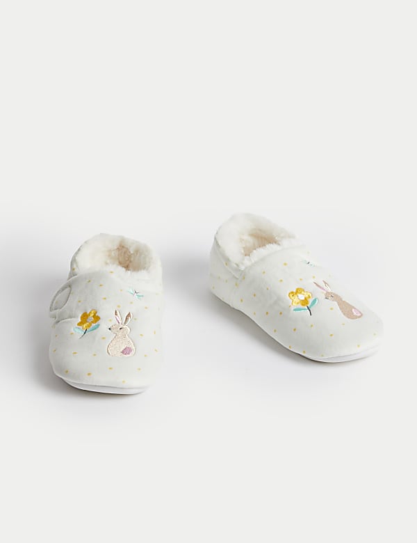 Kids' Bunny Riptape Slippers (4 Small - 12 Small) - IL