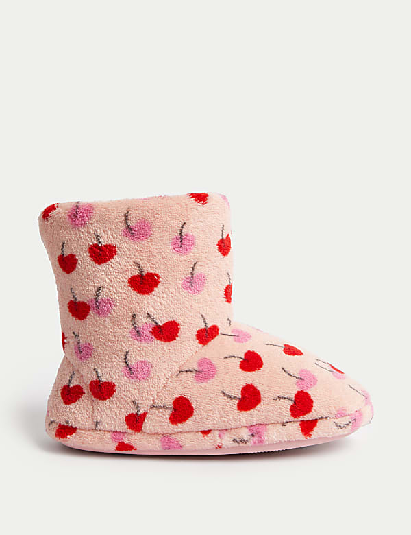 Kids Cherry Slipper Boots 4 Small 6 Large