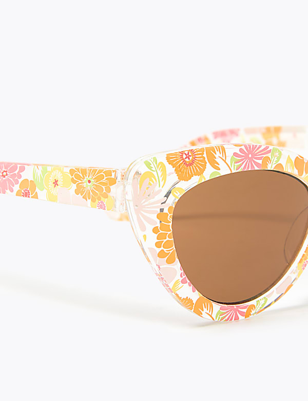 Kids' Smaller Frame Floral Cat Eye Sunglasses