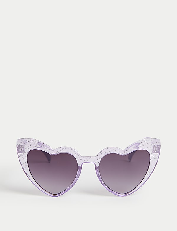 Kids' Heart Glitter Sunglasses (S-L) - FI