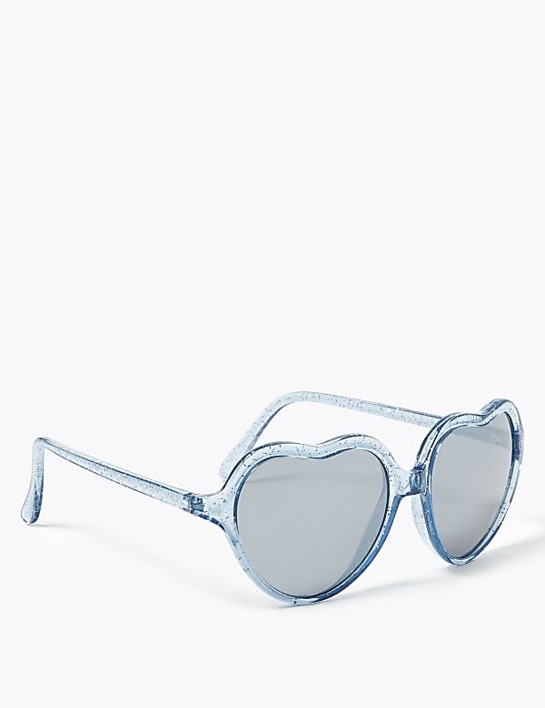 Kids' Glitter Heart Sunglasses