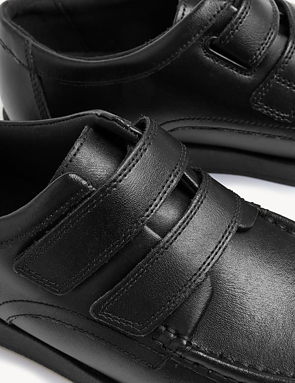 Kinderschuhe aus Leder f&uuml;r die Schule mit doppeltem Klettverschluss (35&ndash;43) - DE