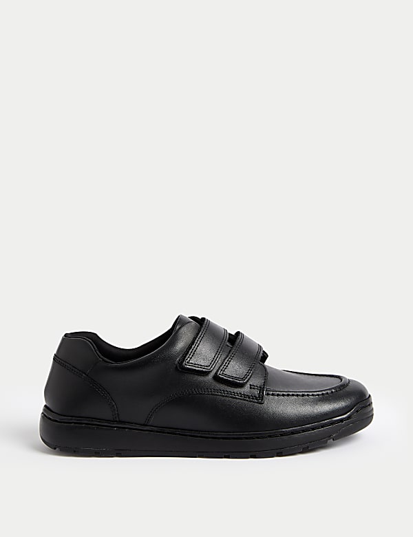 Kids' Leather Riptape School Shoes (2½  Large - 9 Large) - SE