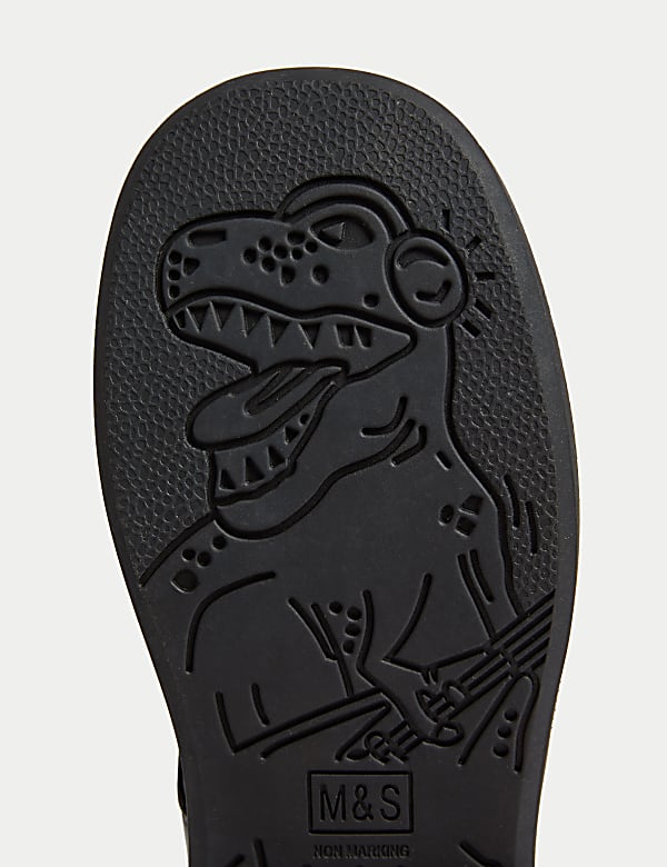 Kids&rsquo; Leather Riptape School Shoes (8 Small - 2 Large) - LT