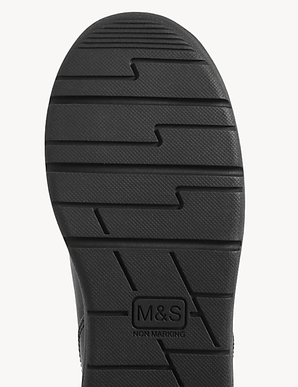 Kids&rsquo; Leather Riptape School Shoes (8 Small - 2 Large) - CA