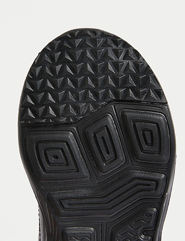 Kids' Leather Riptape School Shoes (8 Small - 2 Large) - JP