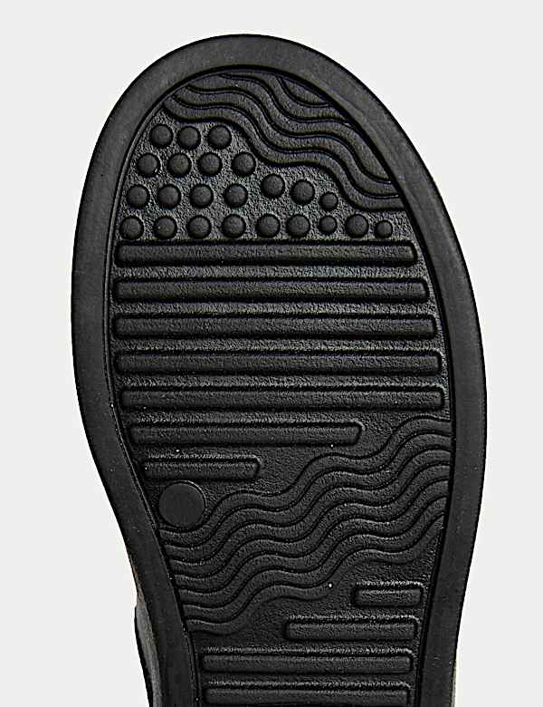 Kids' Leather Zip Fastening School Shoes (8 Small-2 Large) - FI