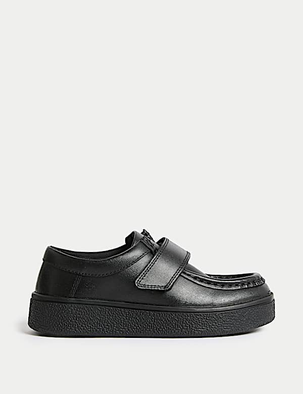 Kids Leather Apron Front School Shoes (8 Small-2 Large) - CN