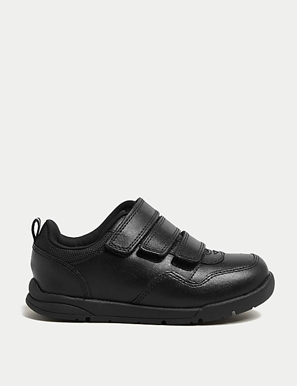Marks Spencer Kids Leather School Shoes 8 Small 2 Large Black 1.5 L NAR
