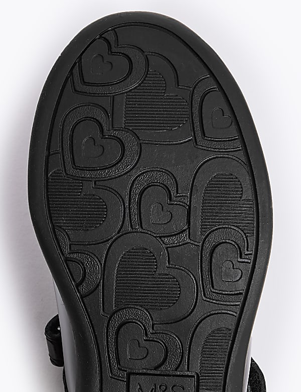 Kids' Riptape Leather School Shoes (8 Small - 1 Large) - FI