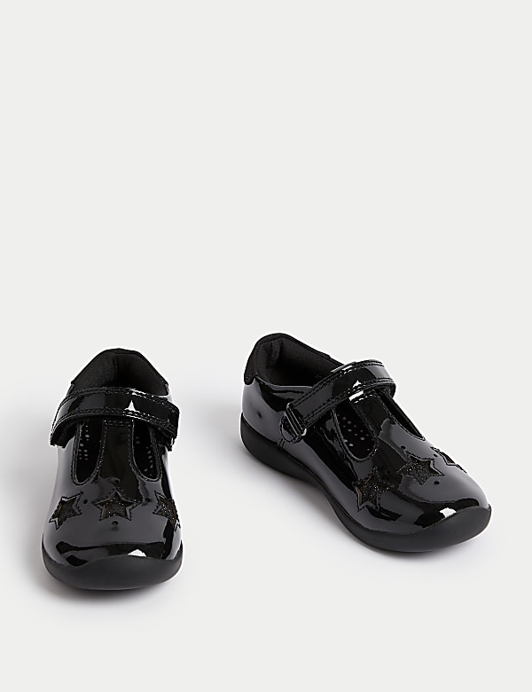 Kids' Patent Leather Glitter School Shoes (8 Small - 2 Large) - JP