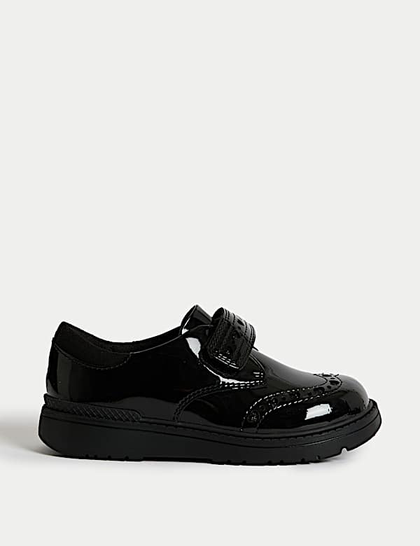 Kids Patent Leather School Shoes 8 Small 2 Large BLACK School Shoes M S FR