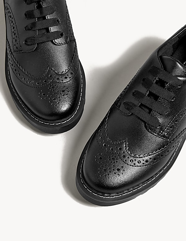 Kids' Leather School Shoes (13 Small - 7 Large) - JP