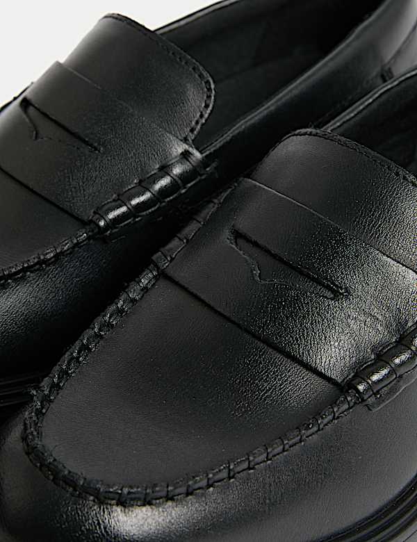 Kids' Leather Freshfeet™ Loafer School Shoes - AU