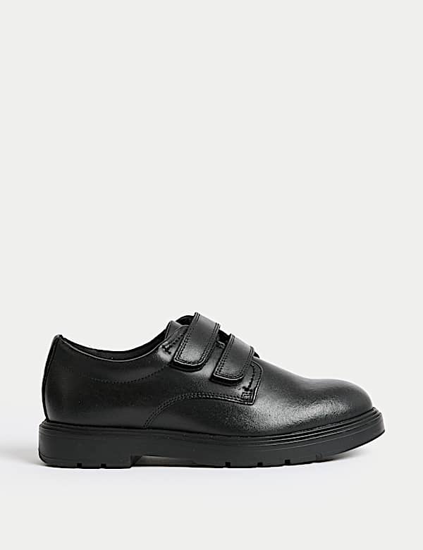 Kids' Leather Riptape School Shoes (13 Small - 9 Large) - CN
