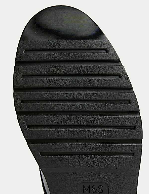 Kids' Leather Riptape School Shoes (13 Small - 9 Large) - EE