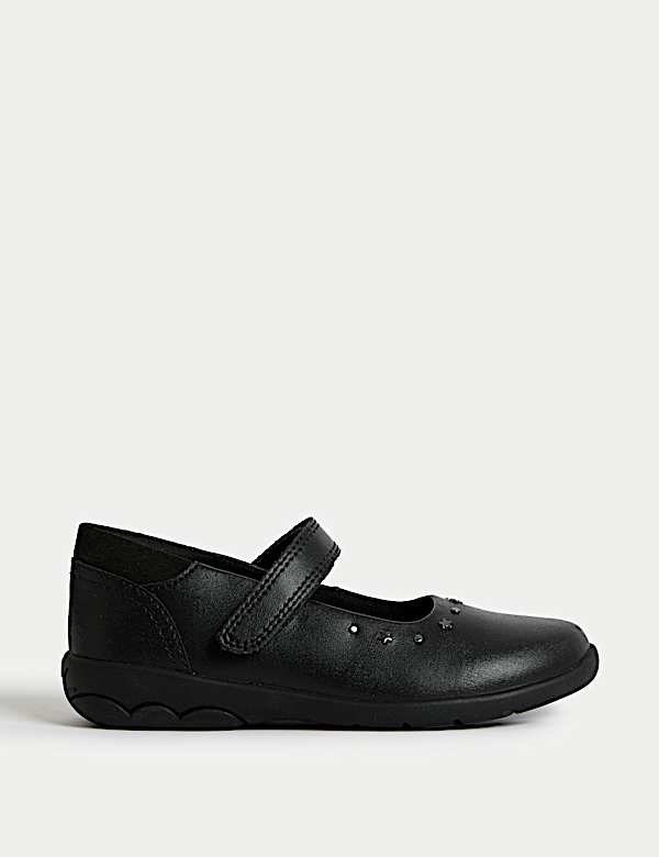 Leren schoolschoenen met studs en klittenband voor kinderen (maat 25,5-34,5) - BE