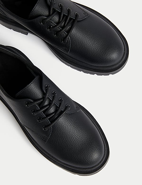 Kids' Lace up Leather School Shoes (2&frac12;  Large - 7 Large) - CY