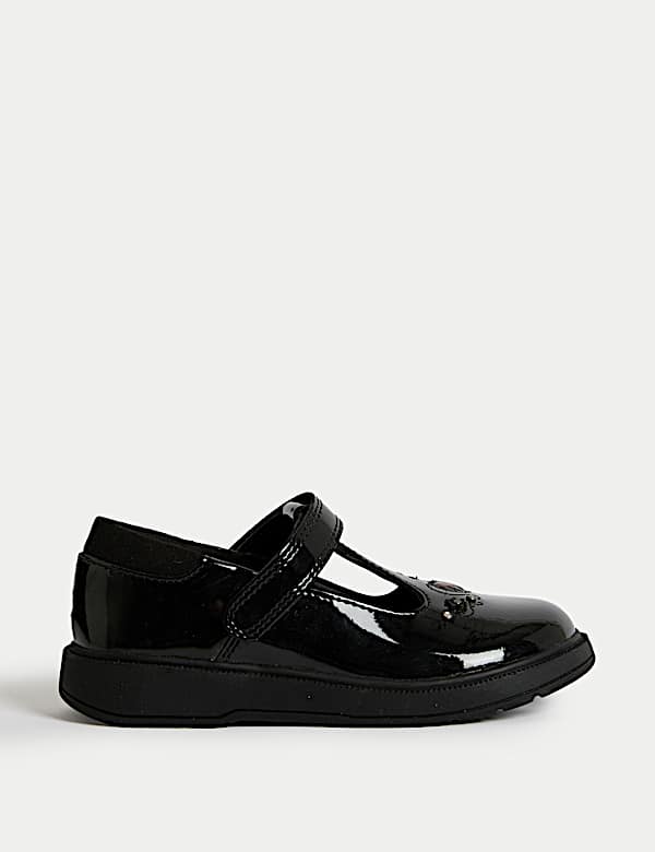 Chaussures enfants en cuir motif cœur à bande auto-agrippante, idéales pour l’école (du 25,5 au 34,5) - LU