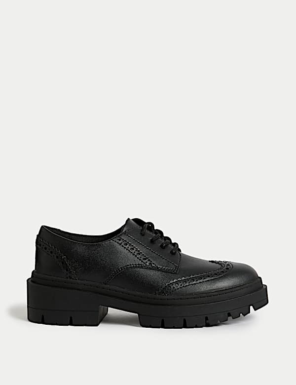 Kids' Leather Chunky Brogue School Shoes (13 Small - 7 Large) - CN